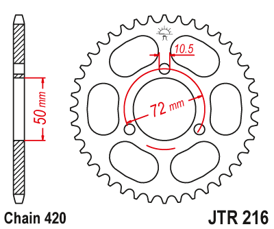 JT SPROCKETS JTR216.36 (25136jt)